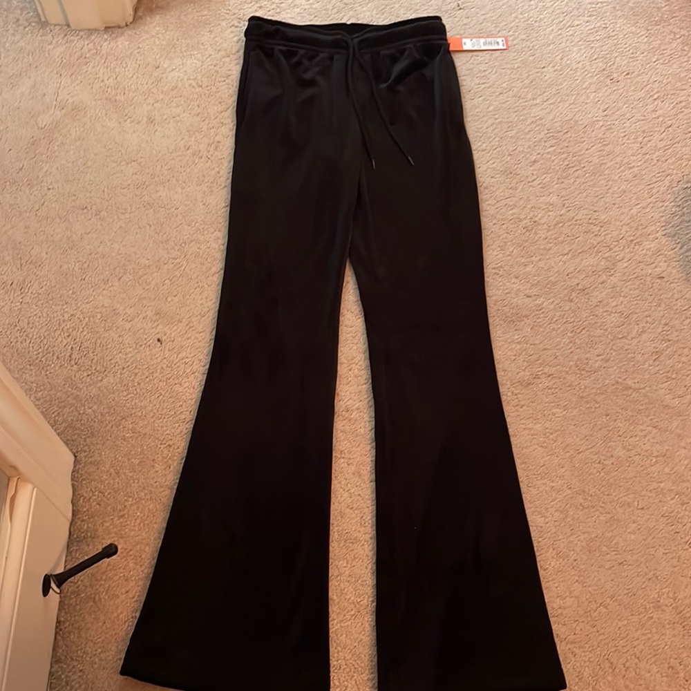 velvet wide legged pants